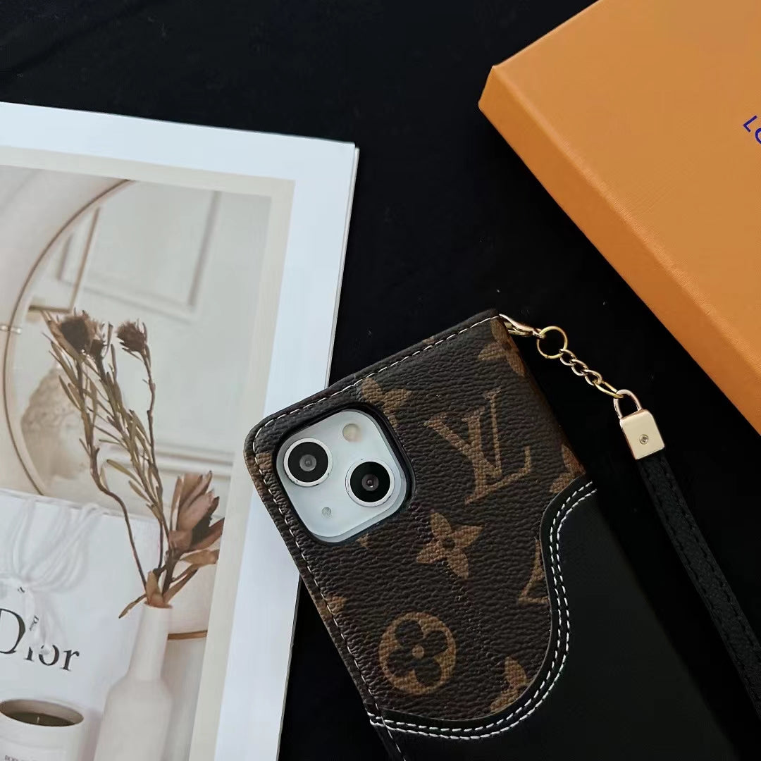LV Wallet Case iPhone 16 Pro Max Plus 11 12 13 14 15 Series