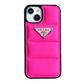 Rose red down jacket iPhone case
