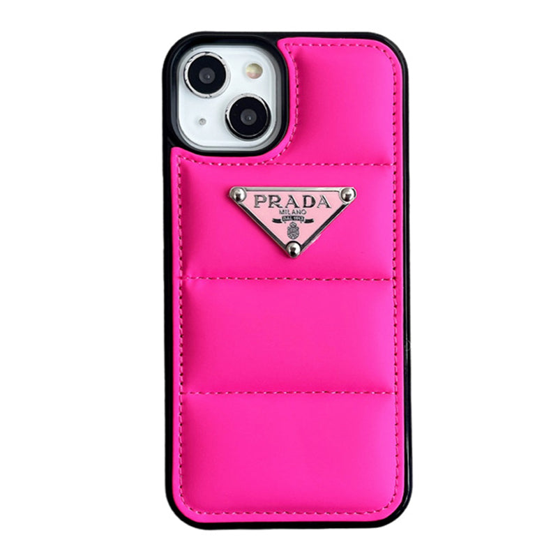 Rose red down jacket iPhone case